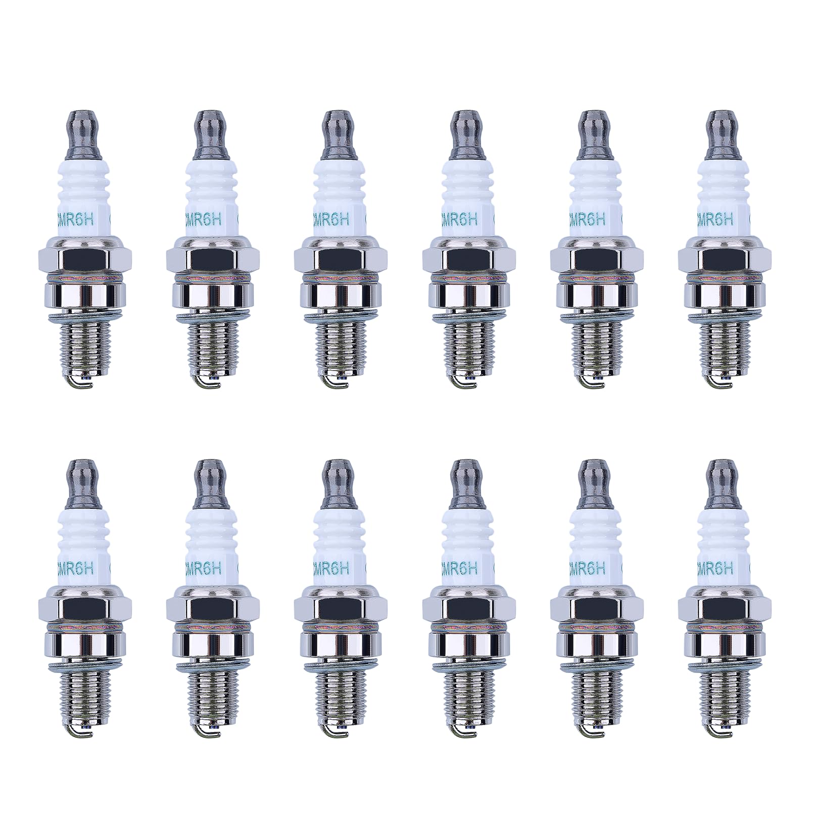 Atunee 12Pcs CMR6H spark plug pack for NGK 3365, durable alloy steel for smoother starts
