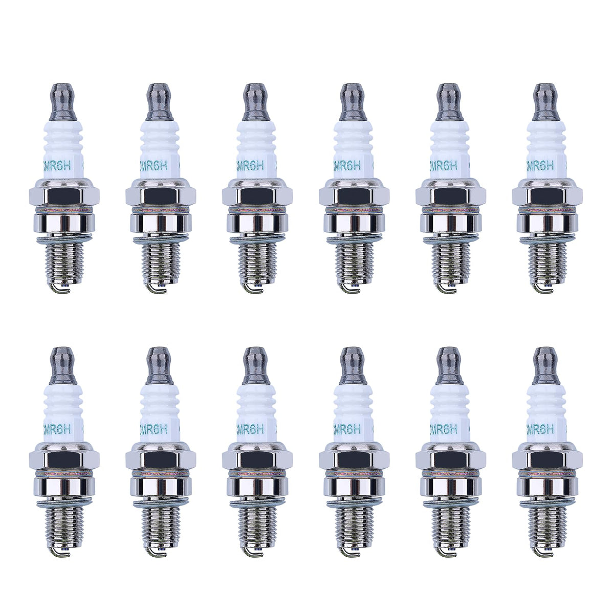Atunee 12Pcs CMR6H spark plug pack for NGK 3365, durable alloy steel for smoother starts