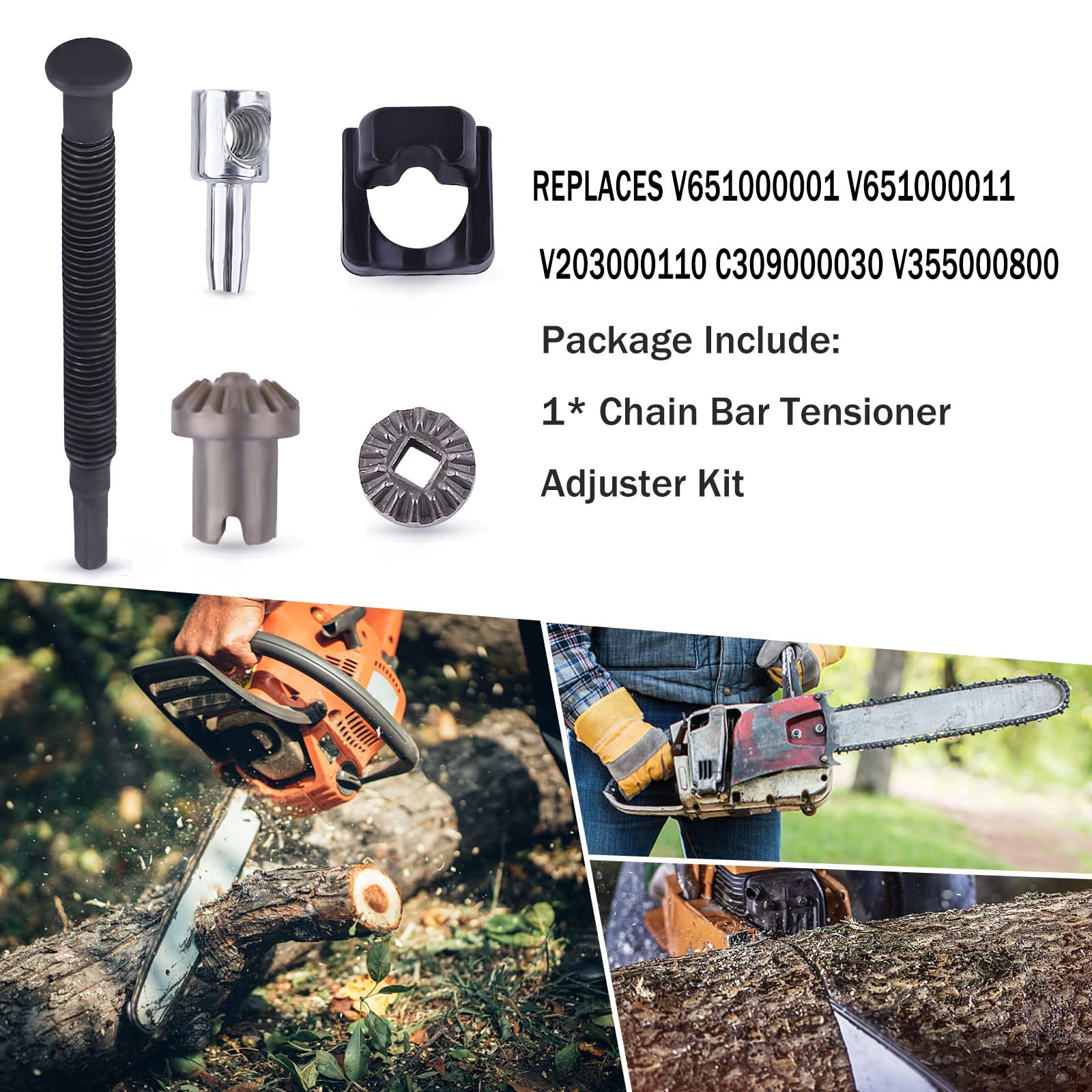 Atunee chain bar tensioner improves consistency during repetitive cuts.