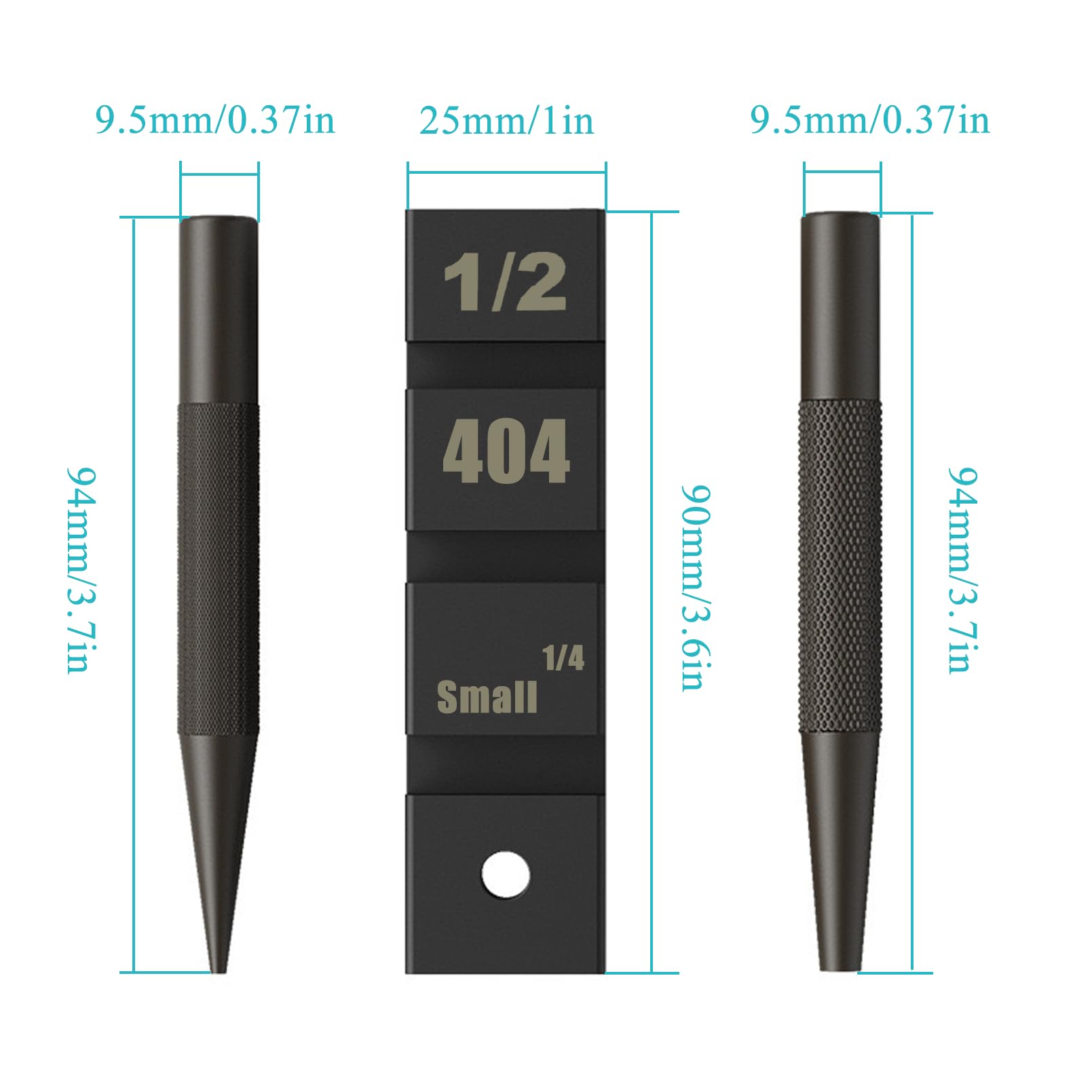 Atunee chain riveting needle and base for durable master link installation.