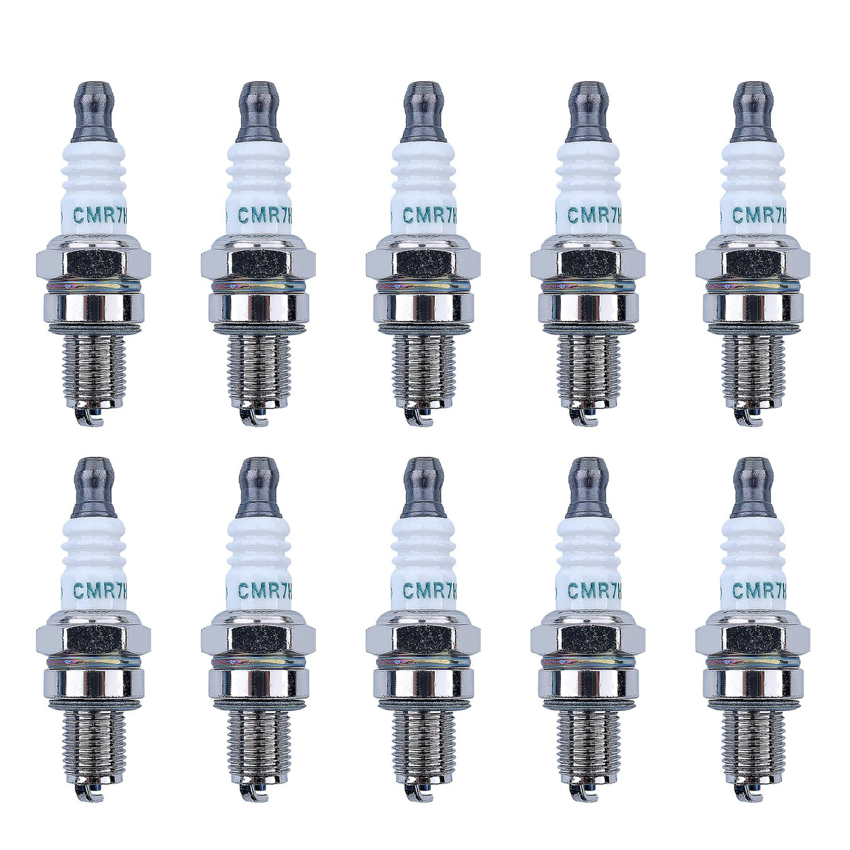 Atunee CMR7H spark plug close-up for Husqvarna compatibility.