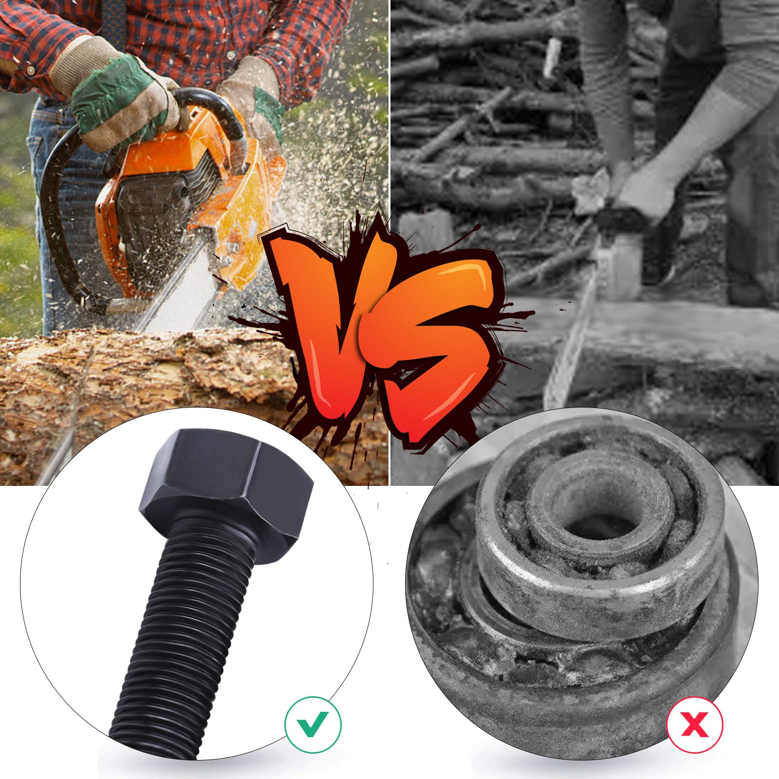 Atunee mechanic using Stihl chainsaw puller for maintenance