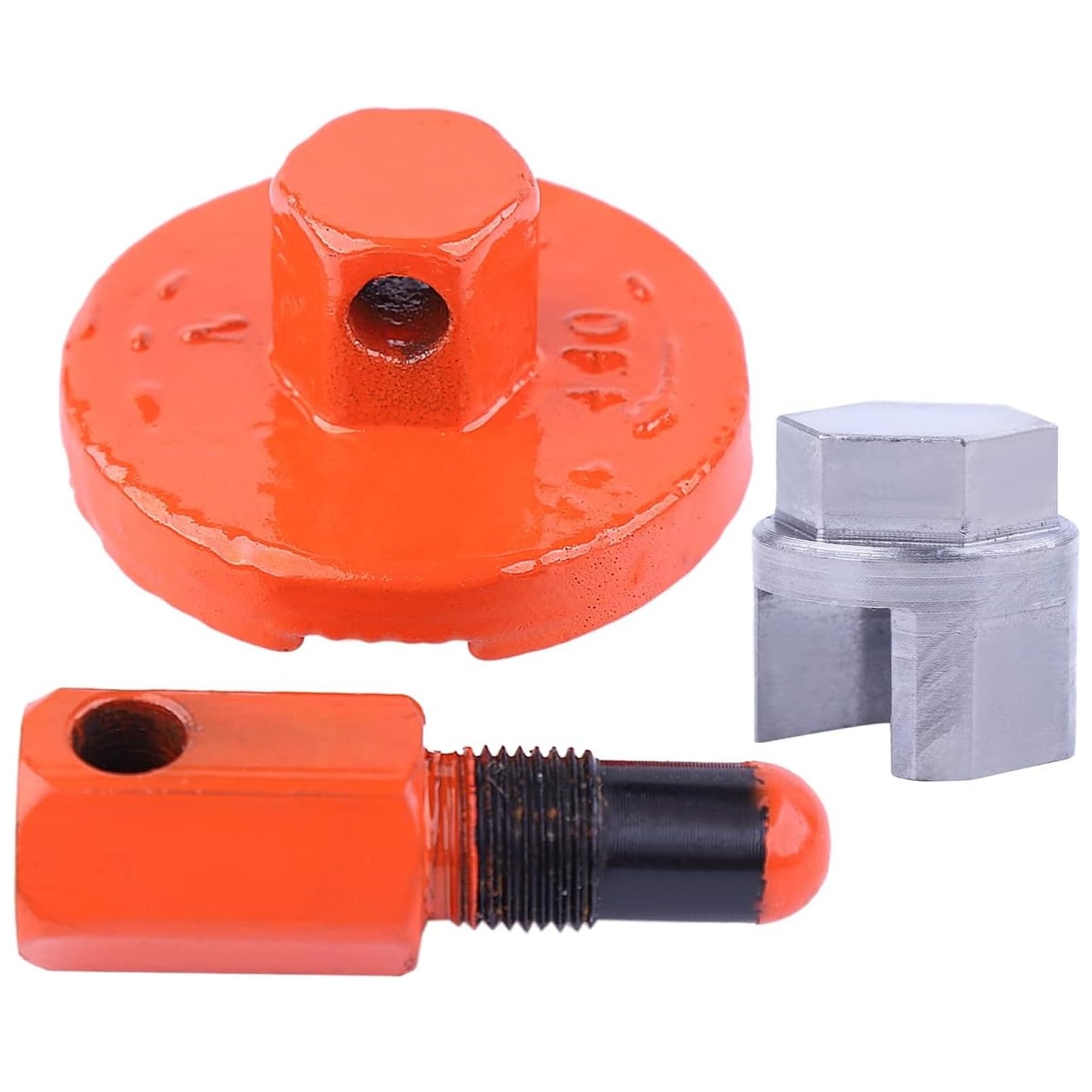Atunee piston stop tool for dismounting clutch, stabilizing the crank for Husqvarna chainsaws