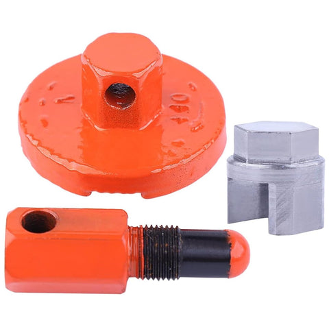 Atunee piston stop tool for dismounting clutch, stabilizing the crank for Husqvarna chainsaws