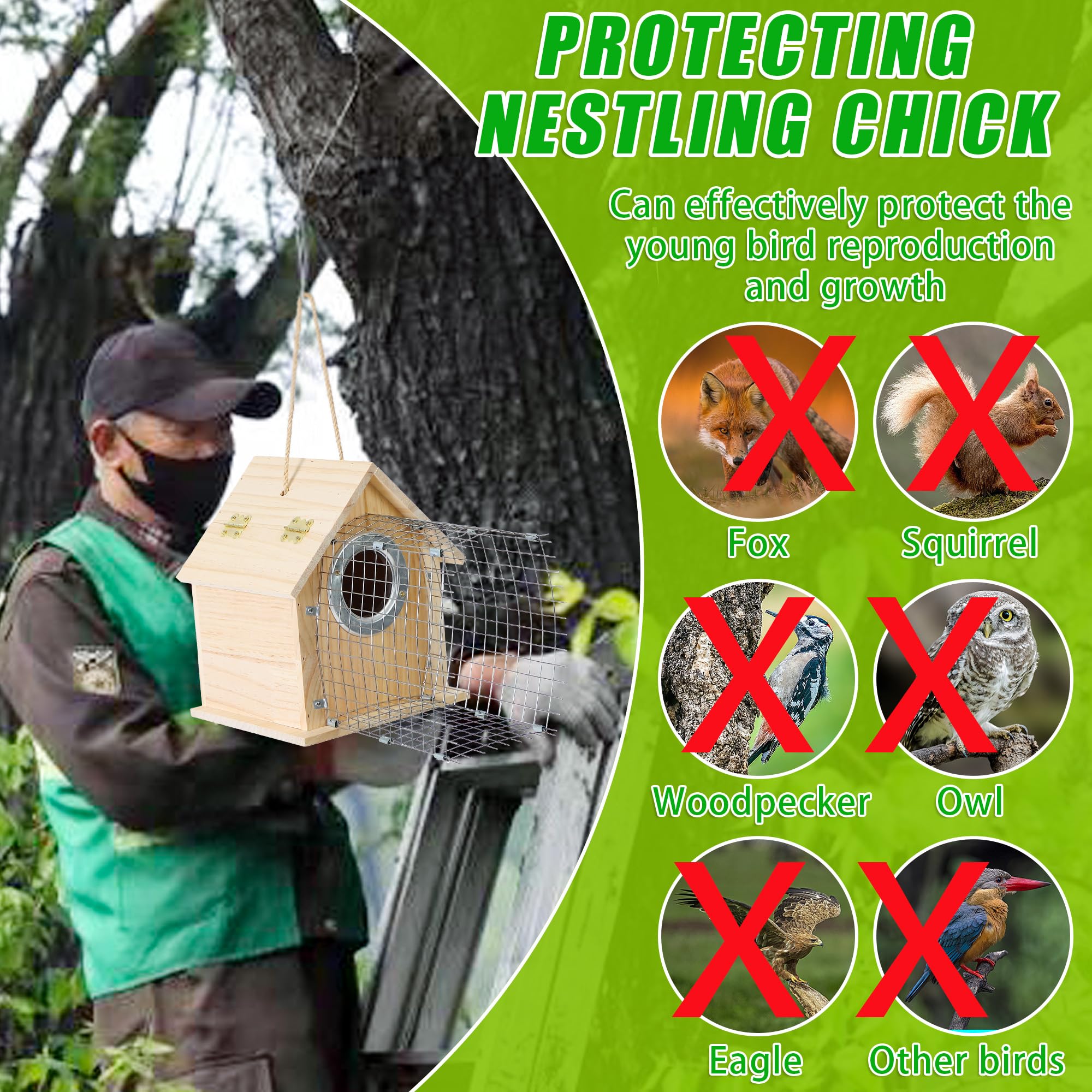 Atvkov bluebird house guards sized 4x6x6 inches for standard boxes