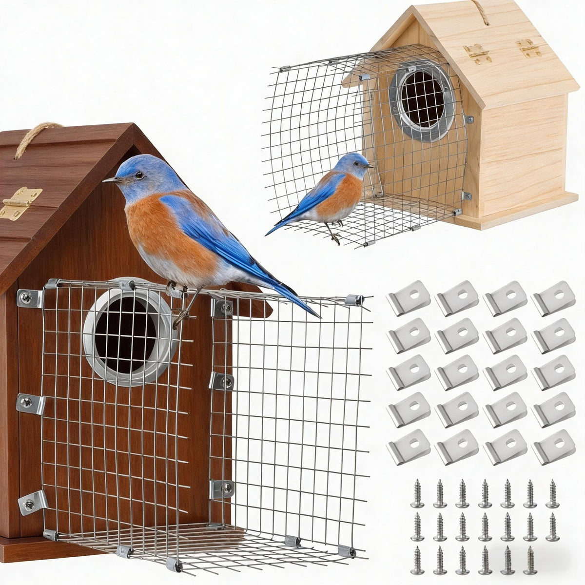 Atvkov bluebird predator guards front view protecting the nest entry