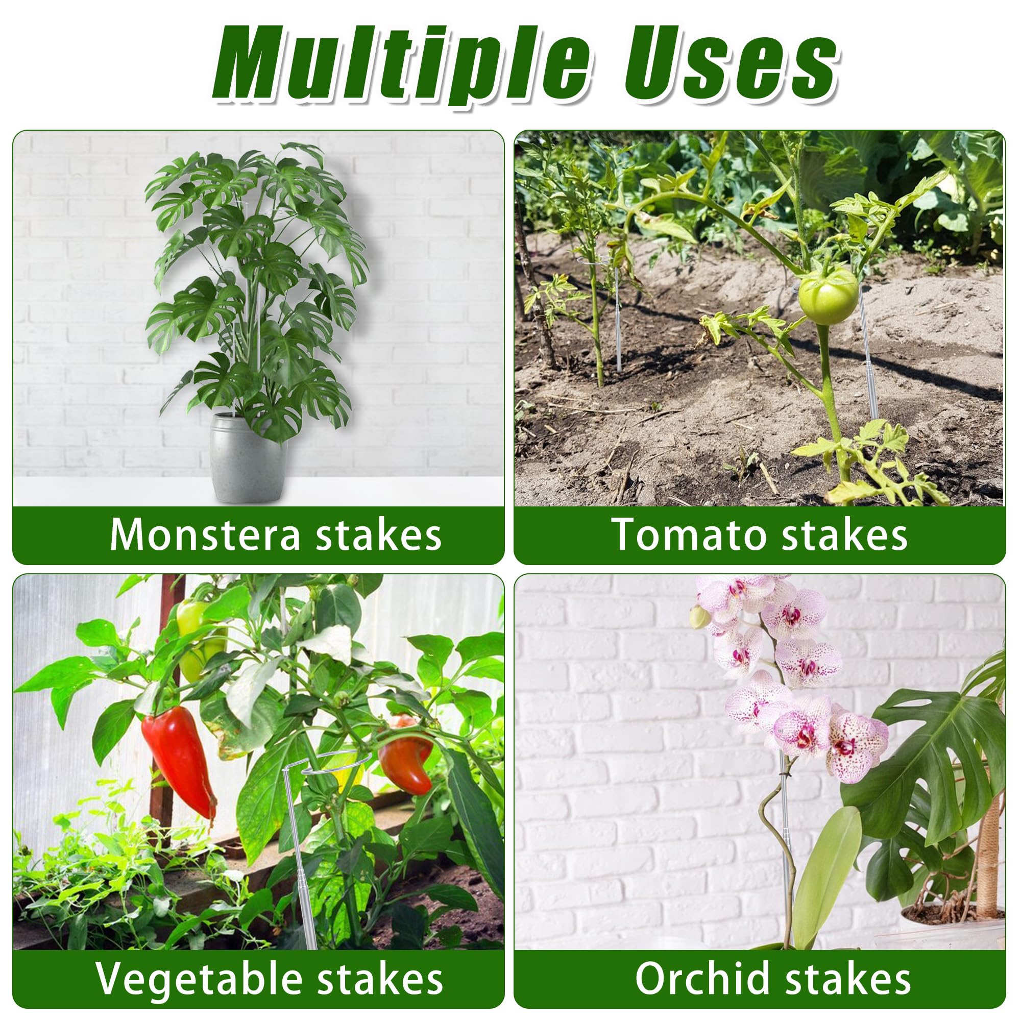 Atvkov garden stake set offers versatile support for tall-stemmed plants.