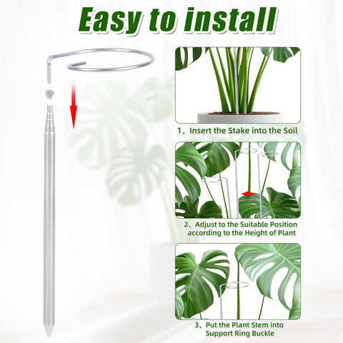 Atvkov indoor outdoor plant stake in silver complements any space.
