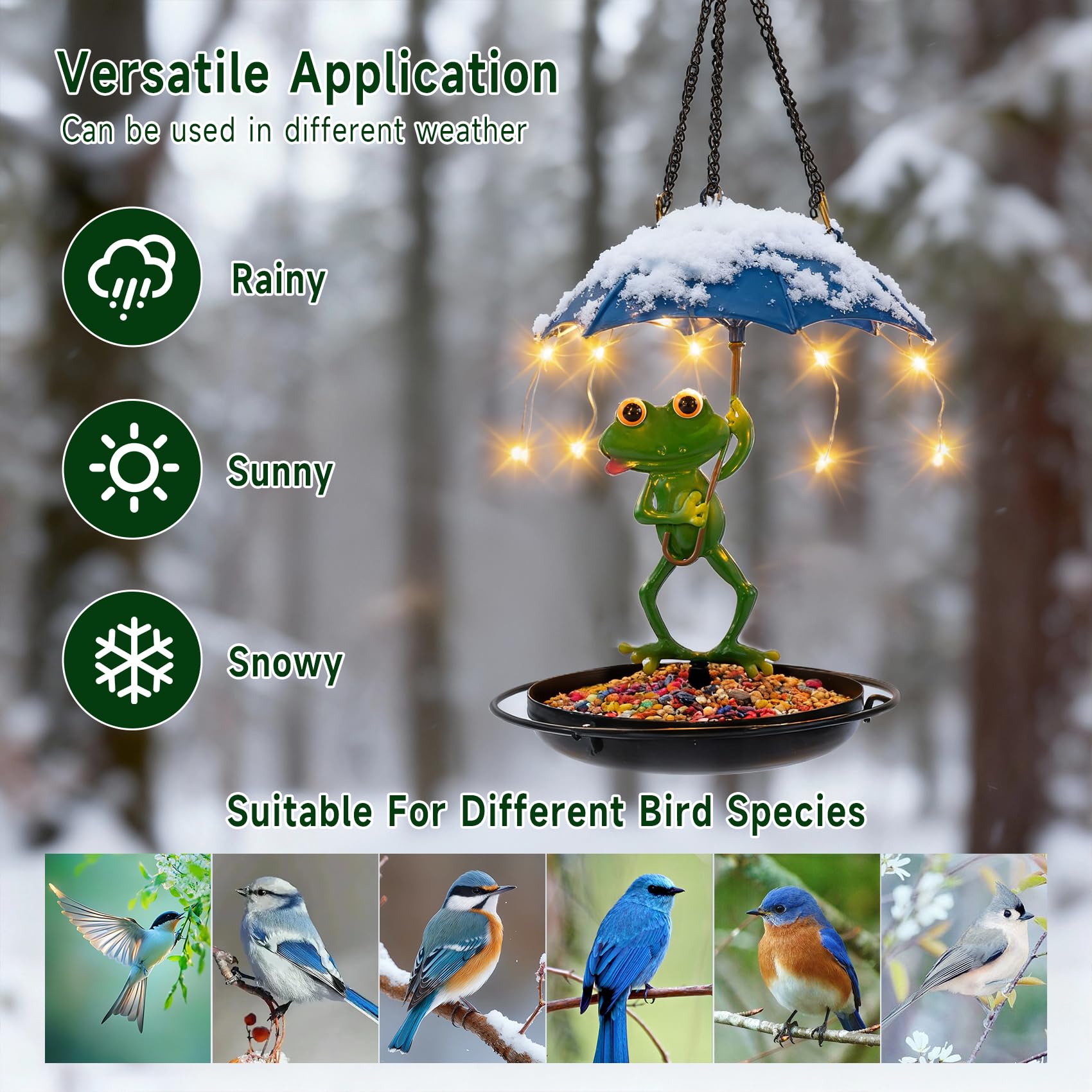 ATZNWX garden decor walkways centerpiece greets guests while attracting birds along paths.