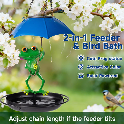 ATZNWX metal hummingbird feeder provides a durable garden focal point.