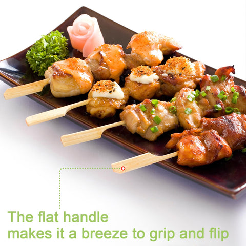 ATZNZIK bamboo skewers crafted from natural bamboo for eco-friendly food presentation