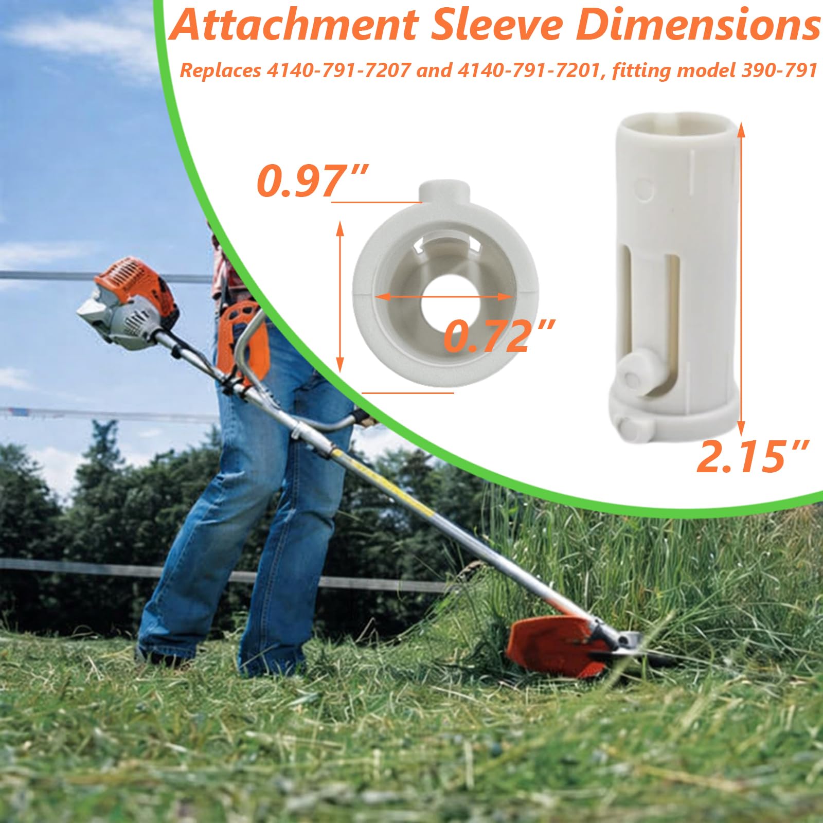 auaurly drive tube attachment sleeve in durable grey plastic