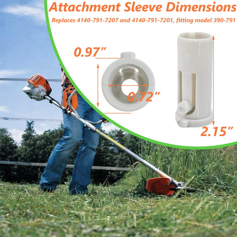 auaurly drive tube attachment sleeve in durable grey plastic
