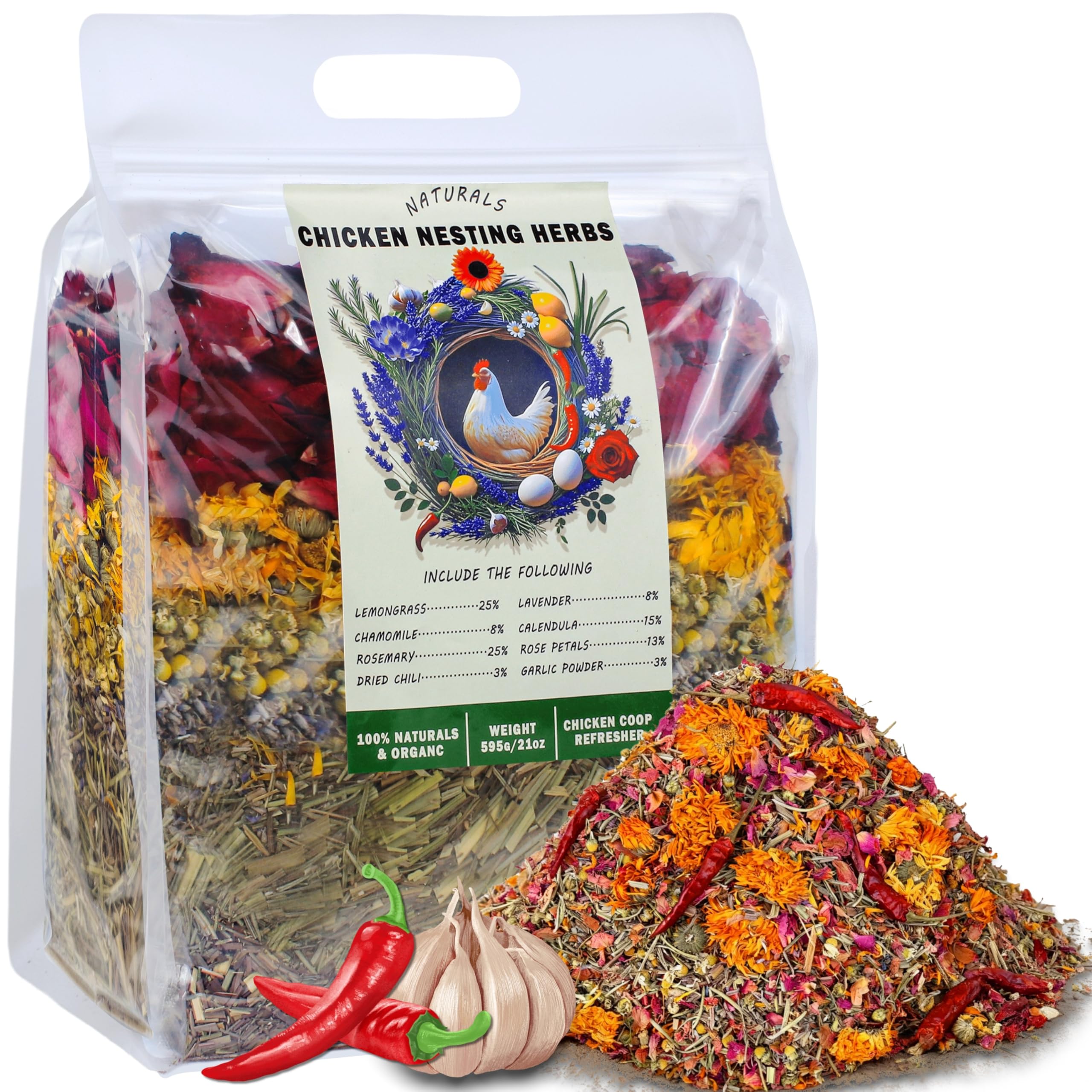 AUBOEAY 21oz nesting herbs packaging with reseal for fresh storage