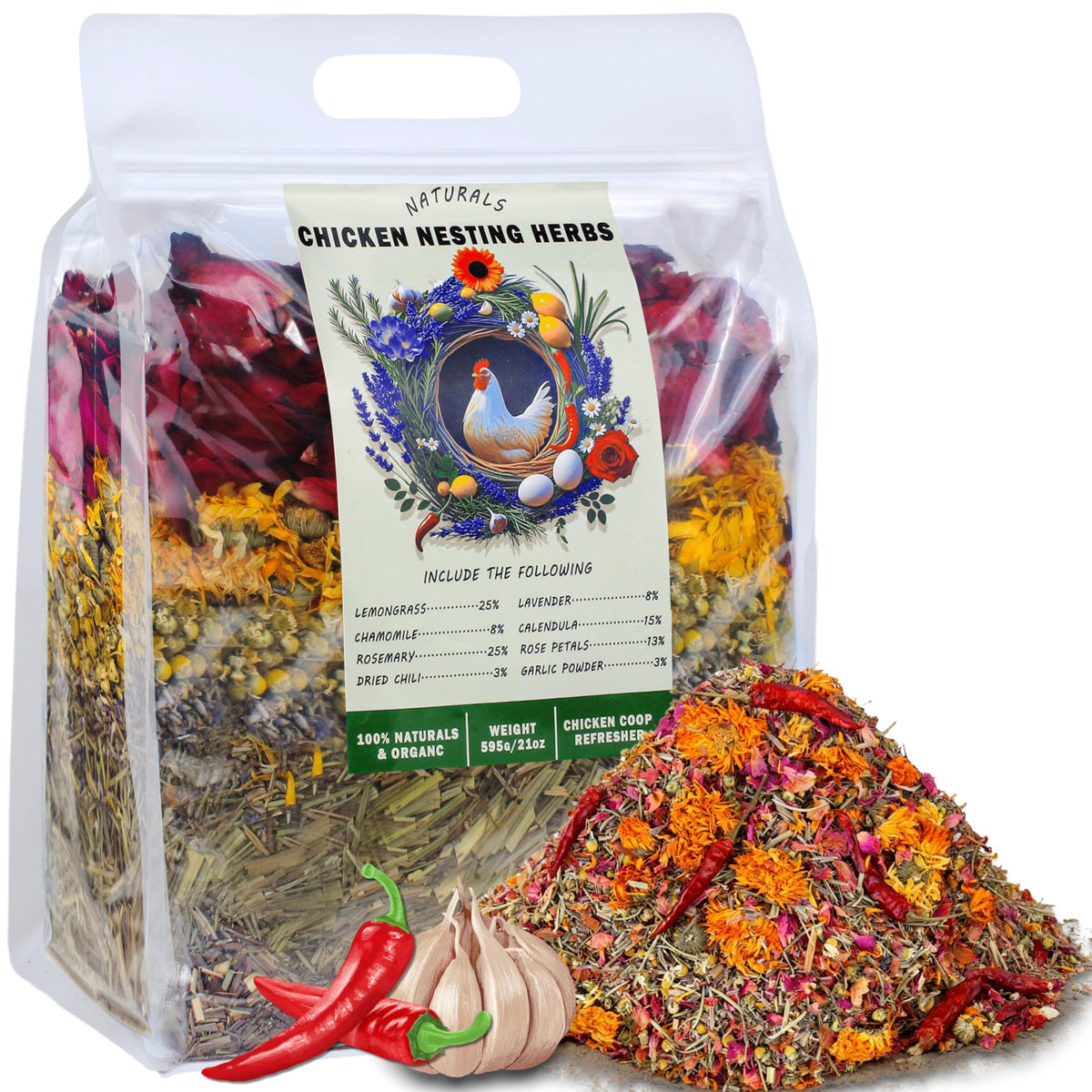 AUBOEAY 21oz nesting herbs packaging with reseal for fresh storage