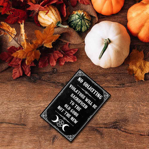 AUCIO No Soliciting Sign rounded edges for safer handling.
