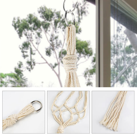 Auckpure macrame plant hangers 54-inch length creates focal point