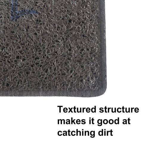 Aucuda entryway rug adds personality while trapping dust.