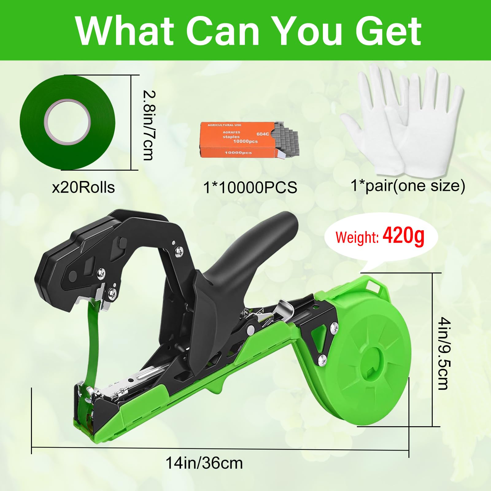 Audasi ready-to-use tie kit includes gloves and nails for immediate use.