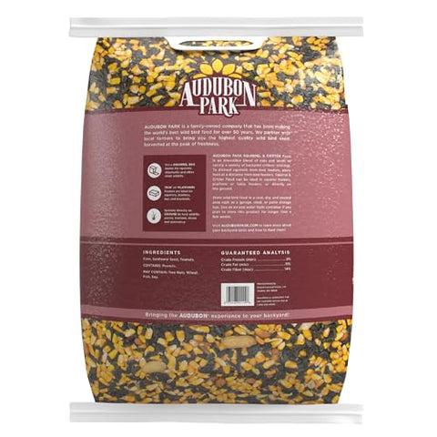 Audubon Park Critter Food mix closeup highlighting seeds and nuts