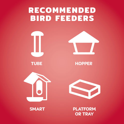 Audubon Park feeders accommodate tube, tray, hopper, and more.
