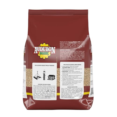 Audubon Park Sunflower Hearts & Chips in a hopper feeder for chickadees