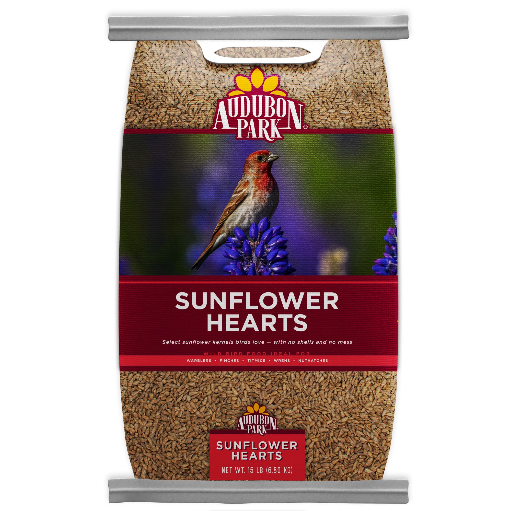 Audubon Park Sunflower Hearts seed close-up, 100% kernels for healthy energy