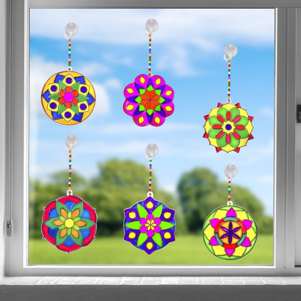 AUEKIV 590 inch fishing thread helps you hang suncatchers securely