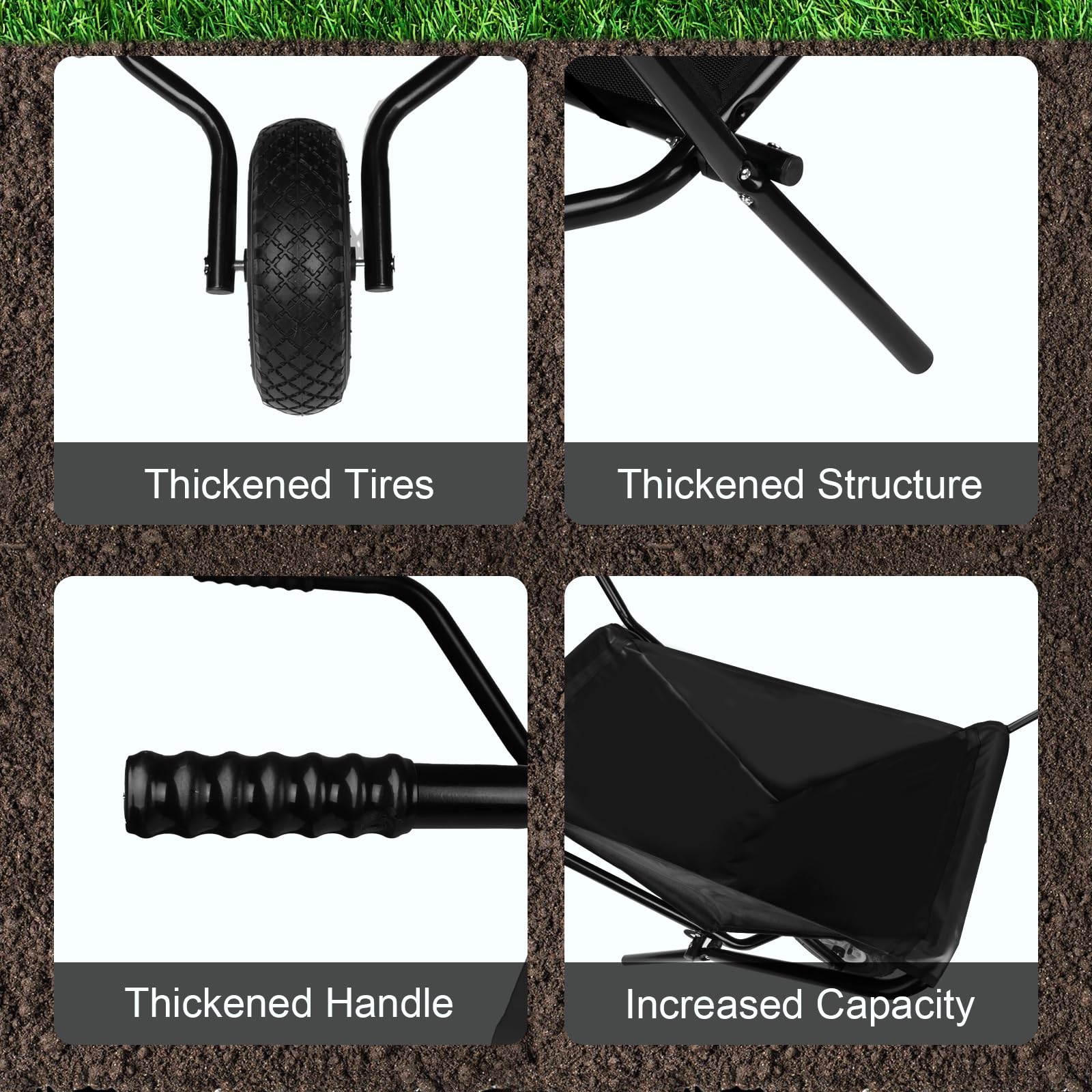 AuFox heavy-duty powder-coated frame supports long-term use