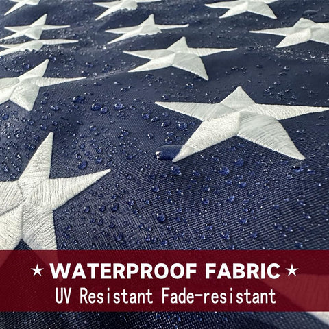 Augenstern flag engineered for high wind outdoor performance.