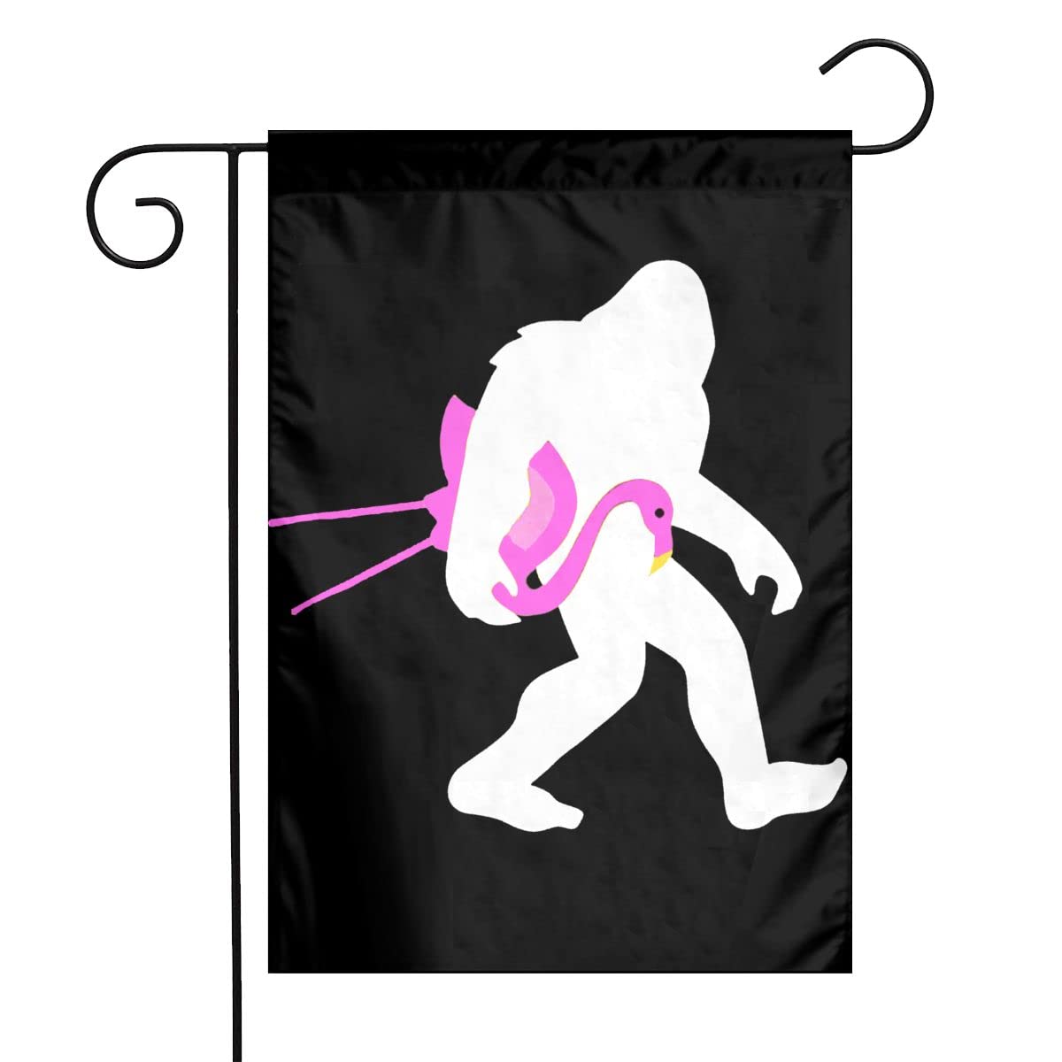 Augenstern bigfoot flamingo flag front view with vibrant outdoor colors.