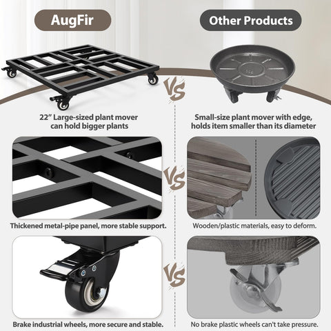 AugFir versatile helper transports garden pots, lamps, and vases with ease.