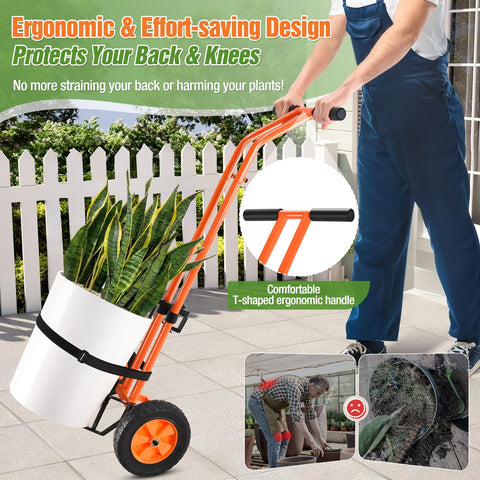 AugFir plant dolly suction cups stabilize pots during transport