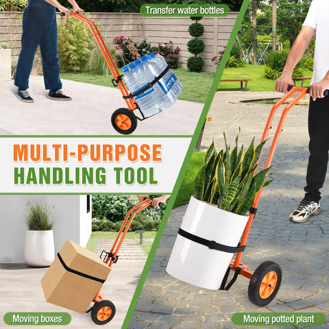 AugFir plant dolly handles uneven terrain and slopes with traction
