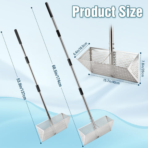 AugFir Sand Flea Rake 16-inch width for quick, wide-area beach sifting.