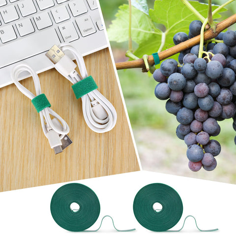 AUGHOA dual-sided plant strap in green stays firm in wind.