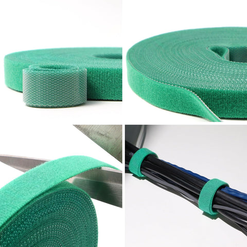 AUGHOA hook-and-loop ties green offer quick, knot-free securing.