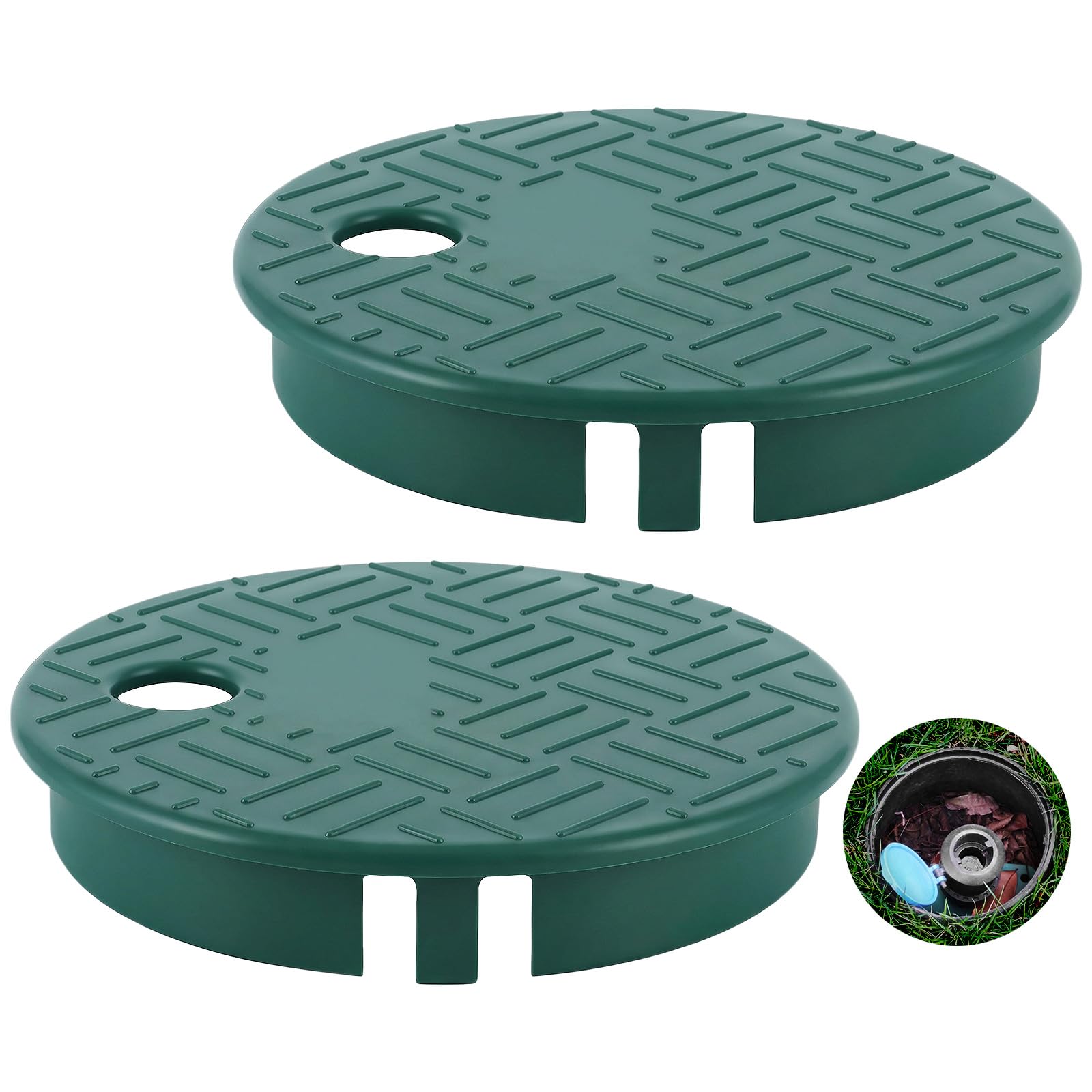 AUGHOA valve box cover for 5.5 inch ID, 6 inch OD protects irrigation valves.