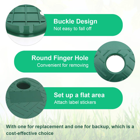 AUGHOA valve box cover back view with double buckles for tight grip.