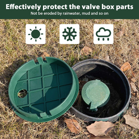 AUGHOA replacement valve box cover keeps irrigation valve secure.