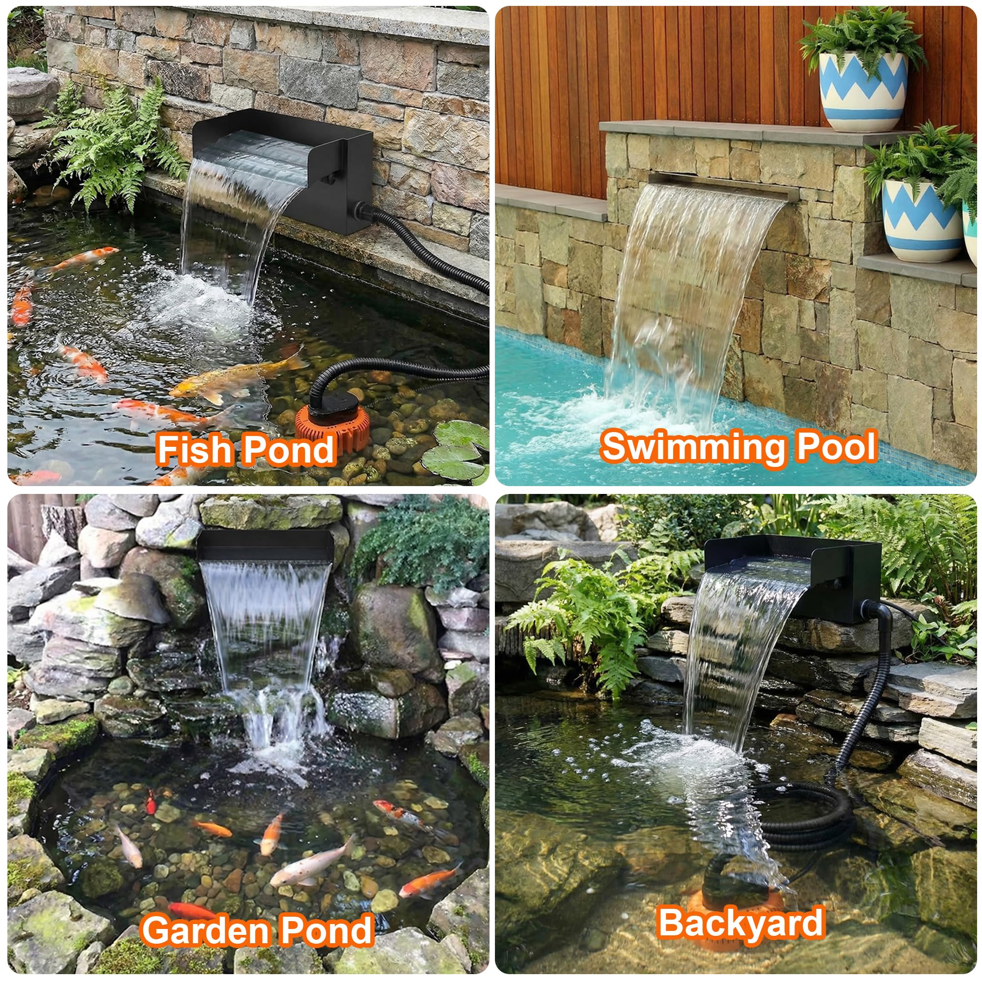 Augicy 850 GPH submersible pump delivers strong, stable water flow