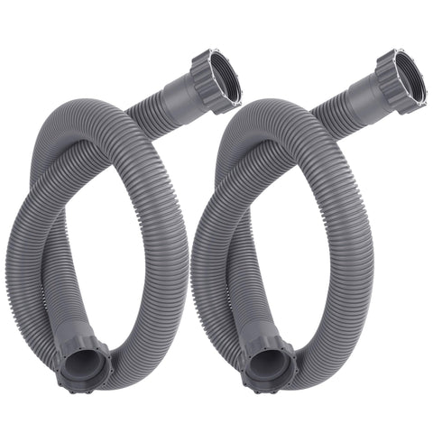 Augisteen two-pack pool hoses with nut ends for quick connections.
