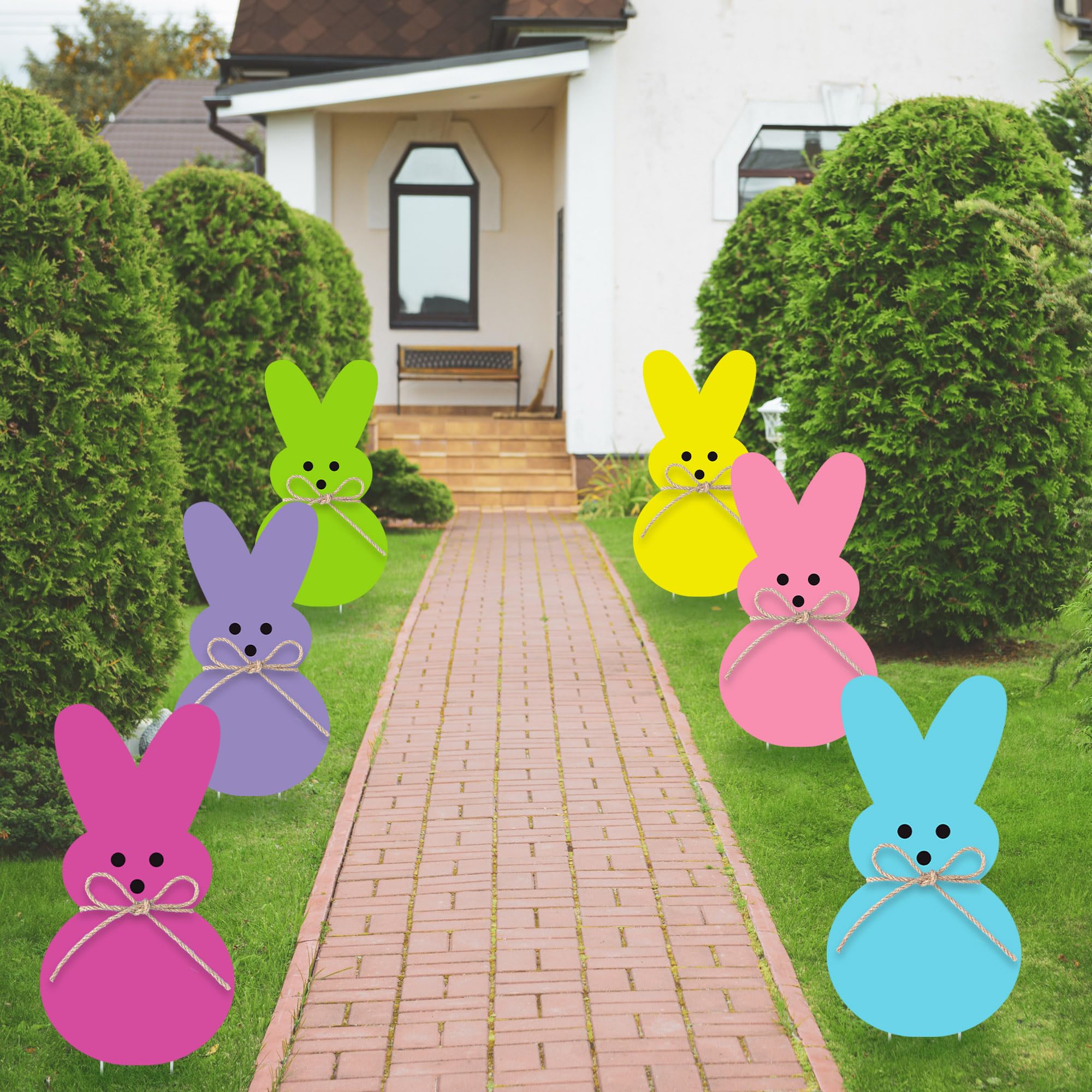 Augisteen Easter sign set serves as photo backdrop for celebrations.