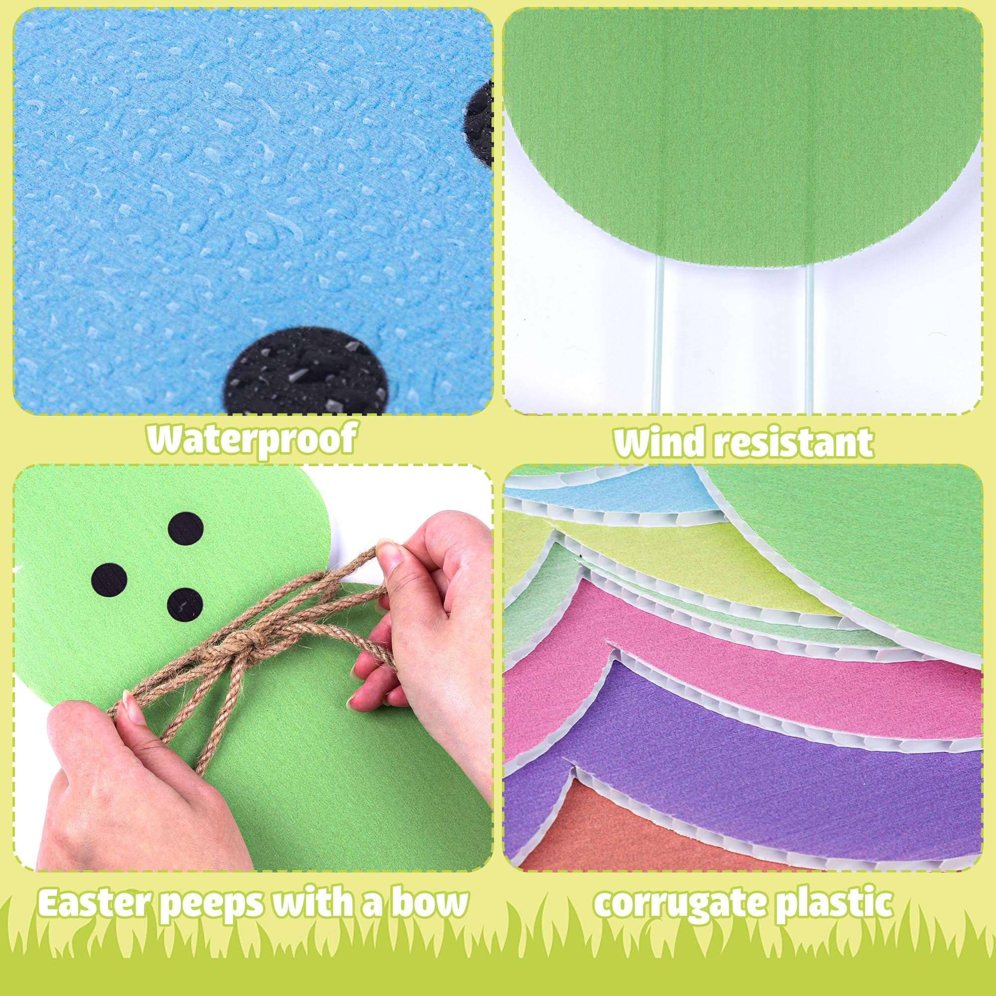 Augisteen corrugated plastic Easter sign is weatherproof for reuse.