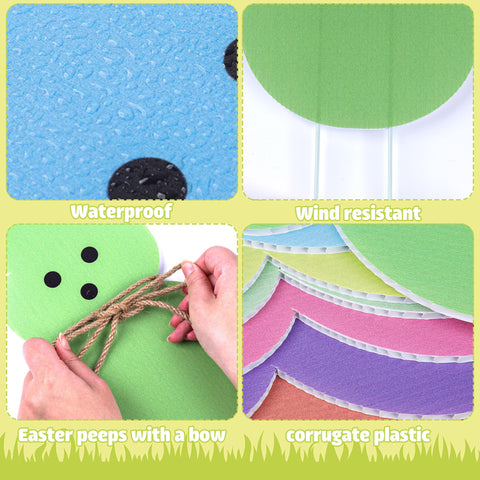 Augisteen corrugated plastic Easter sign is weatherproof for reuse.