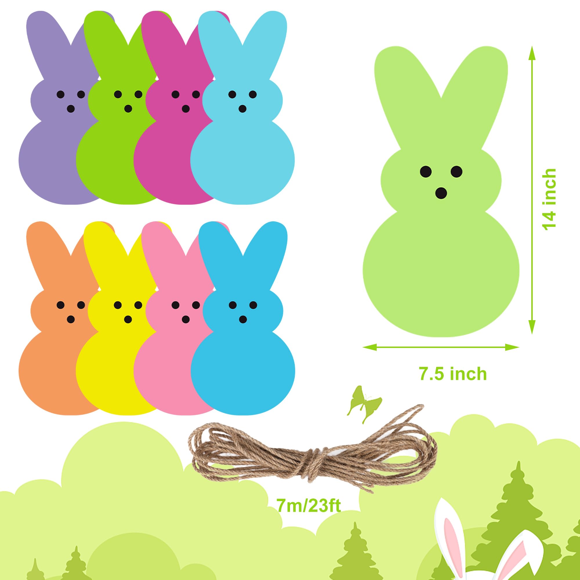Augisteen bunny yard sign on stake designed for lawn display.