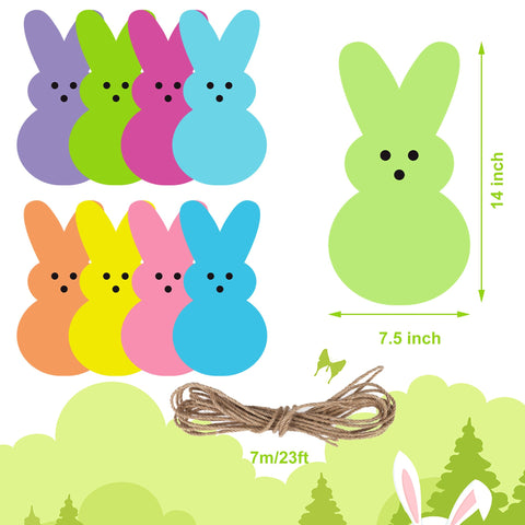 Augisteen bunny yard sign on stake designed for lawn display.