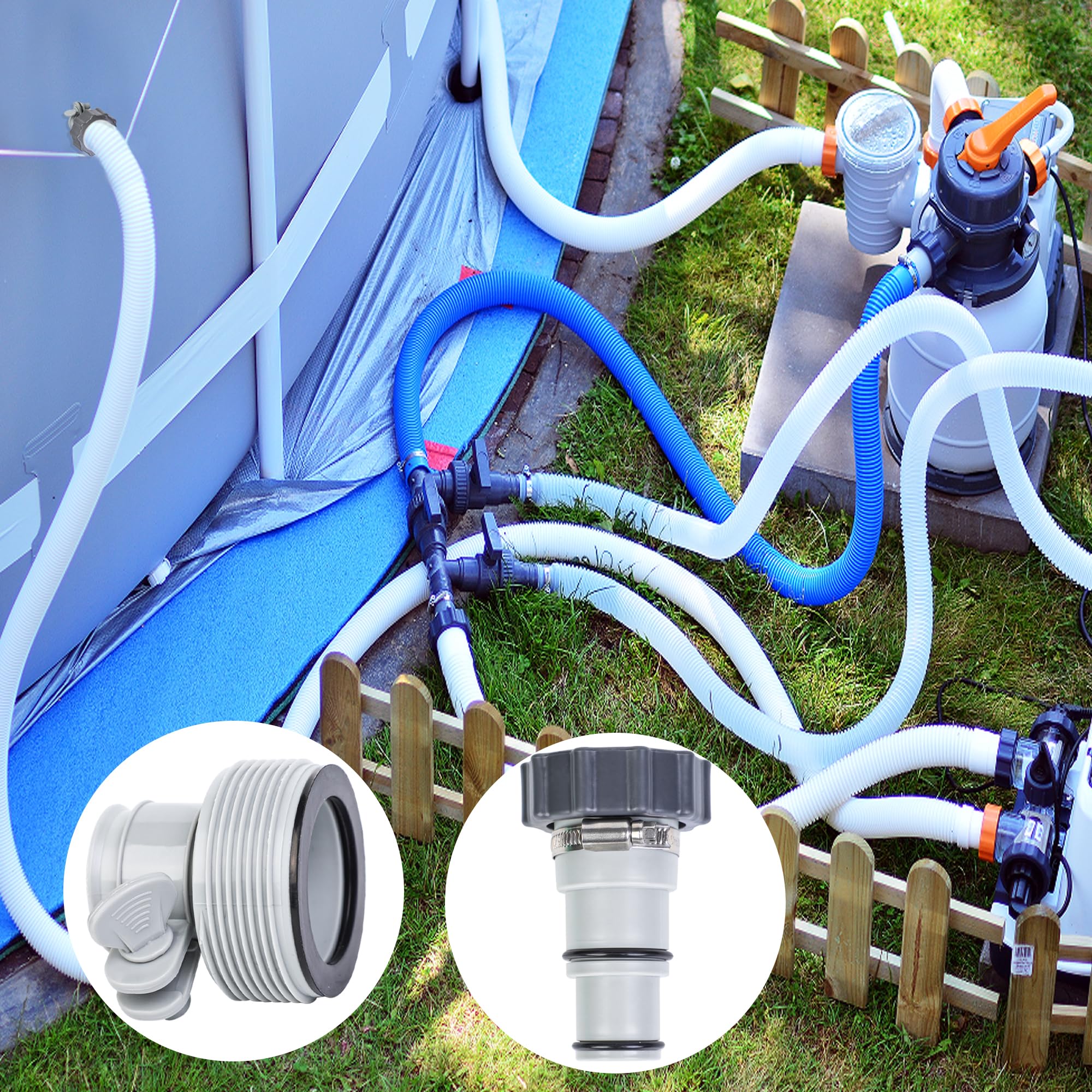 Augisteen Intex threaded compatibility supports above-ground pool pumps.