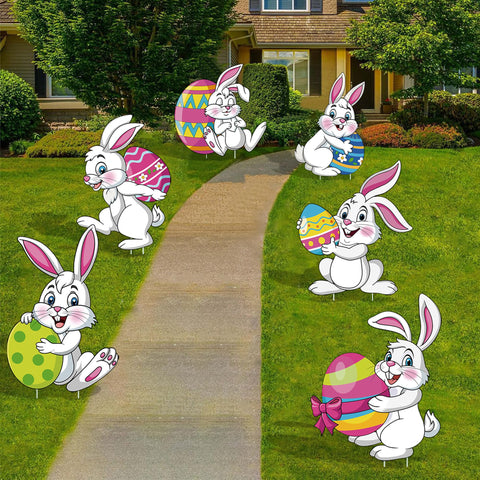 Augisteen outdoor Easter sign resists rain and wind.
