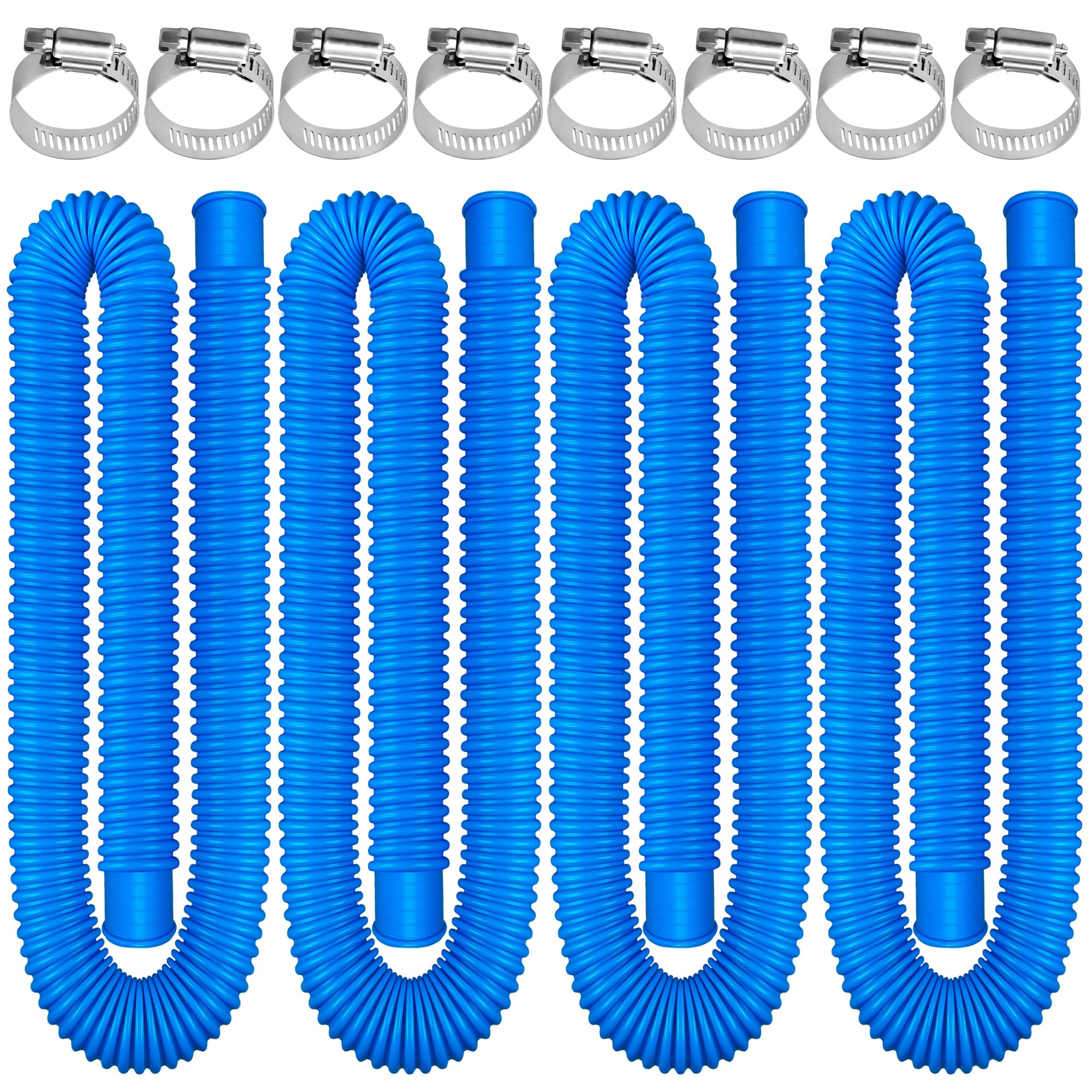 Augisteen pool hose 1.25in x 59in blue pack for above-ground pools